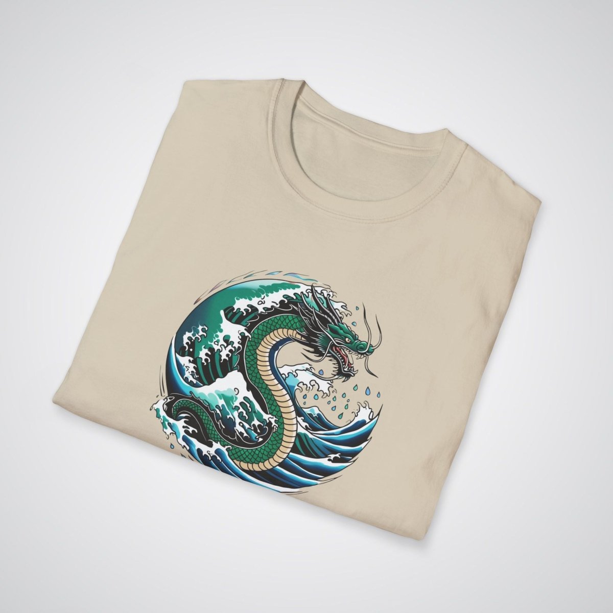 Water Dragon with Waves Japanese Tattoo Unisex T-Shirt - Tattoo Unleashed