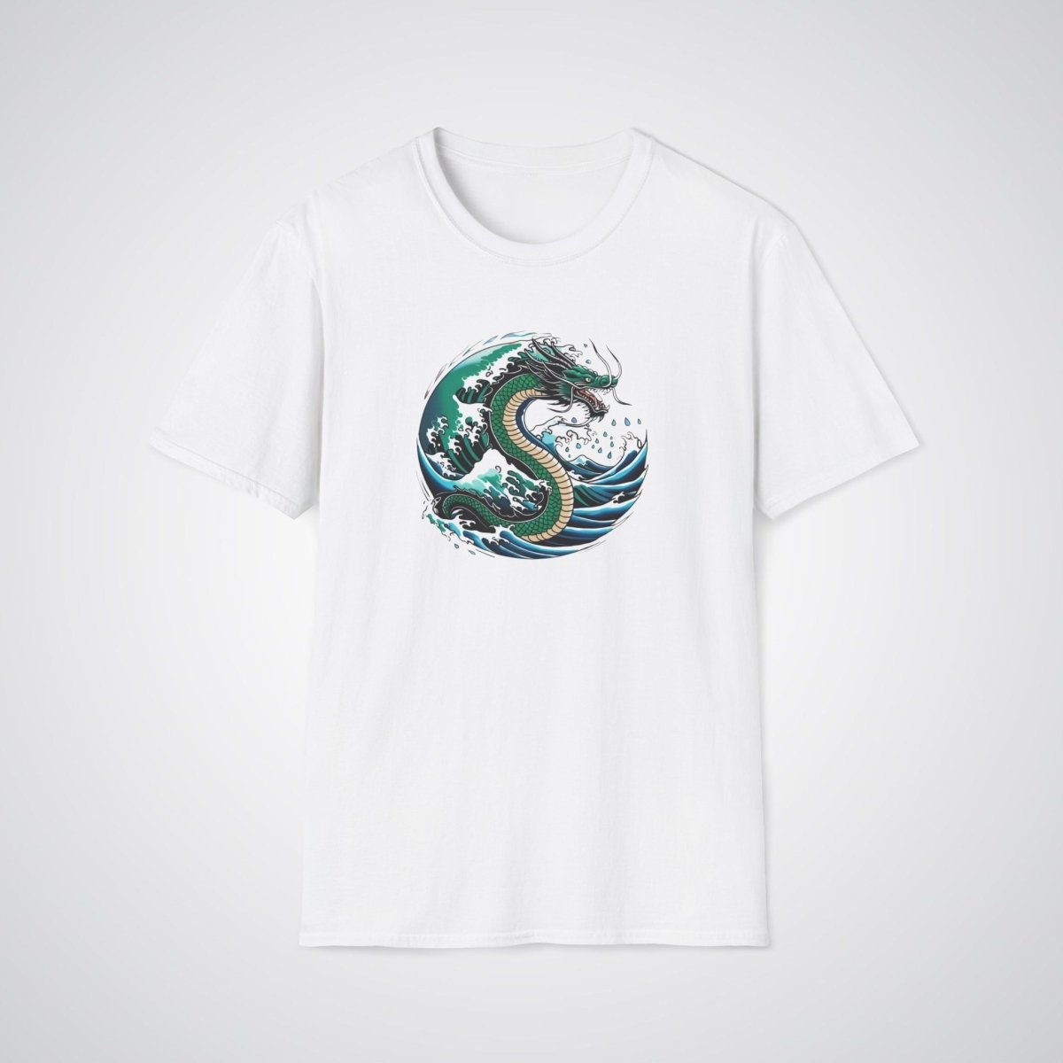 Water Dragon with Waves Japanese Tattoo Unisex T-Shirt - Tattoo Unleashed