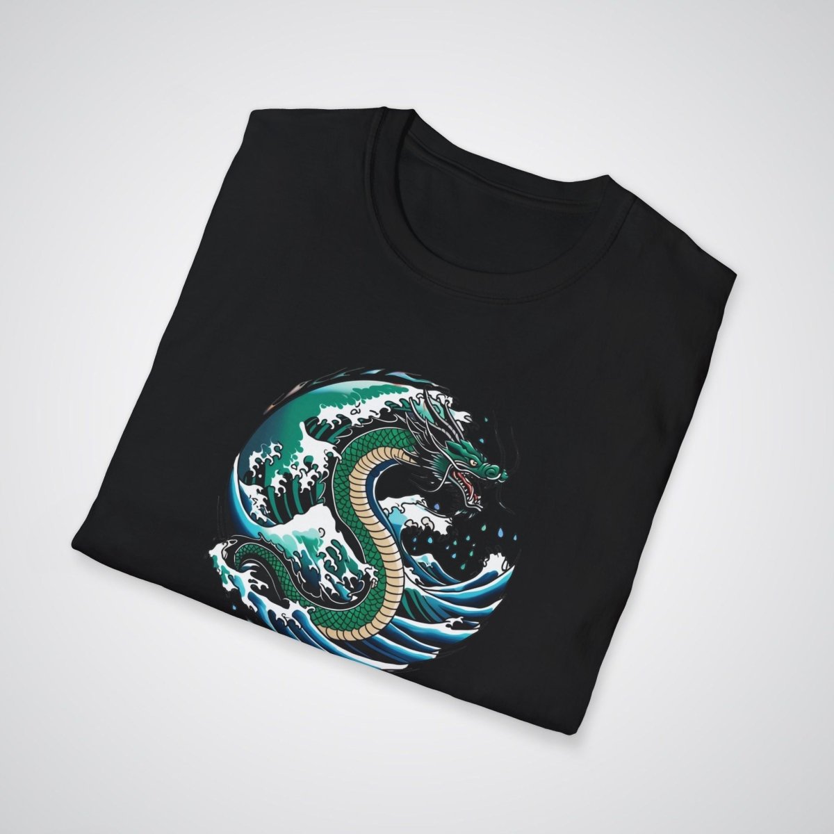 Water Dragon with Waves Japanese Tattoo Unisex T-Shirt - Tattoo Unleashed