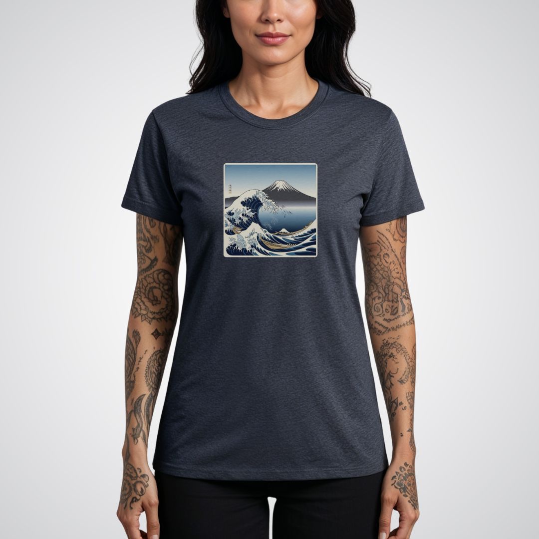 Waves and Mount Fuji Japanese Tattoo Unisex T-Shirt - Tattoo Unleashed