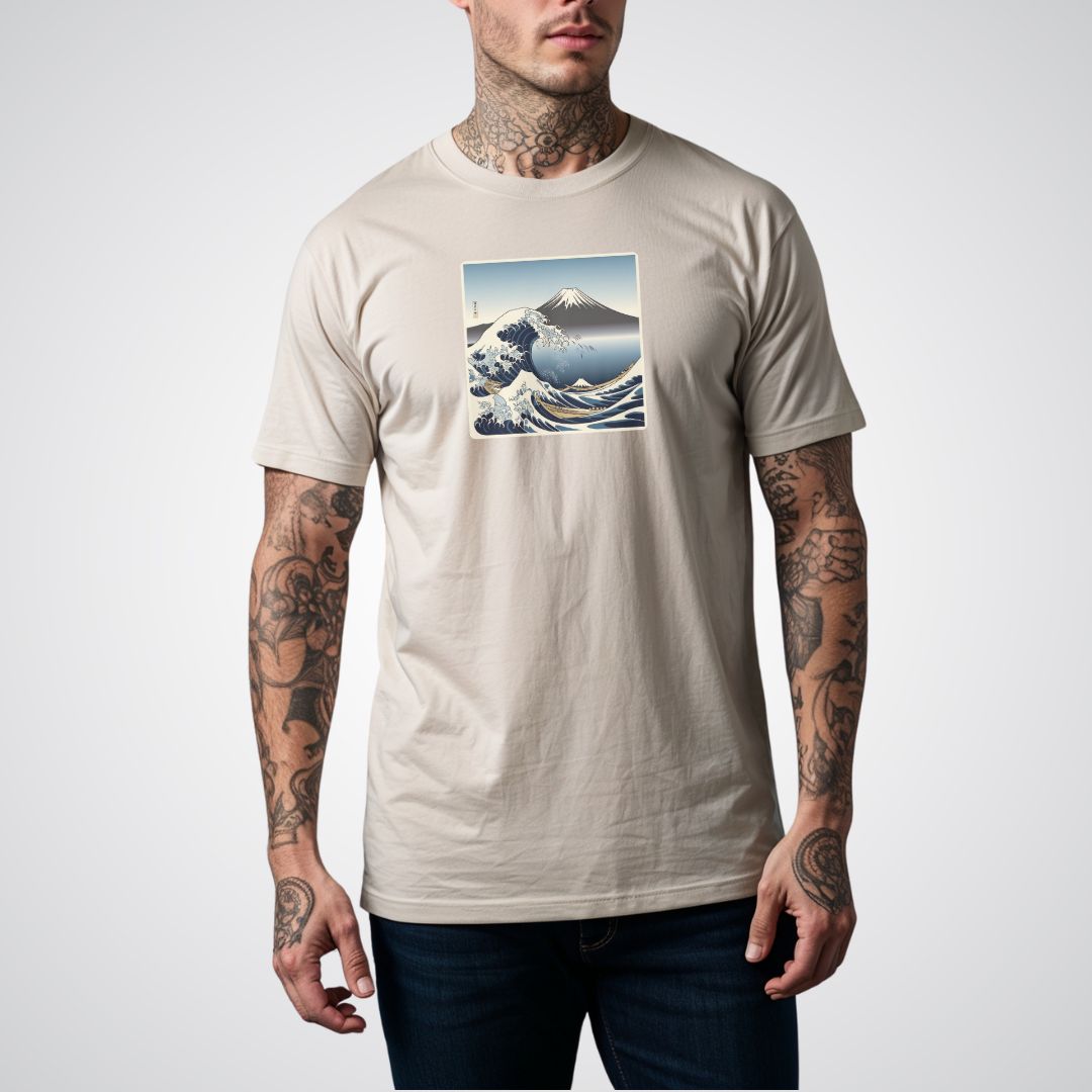 Waves and Mount Fuji Japanese Tattoo Unisex T-Shirt - Tattoo Unleashed