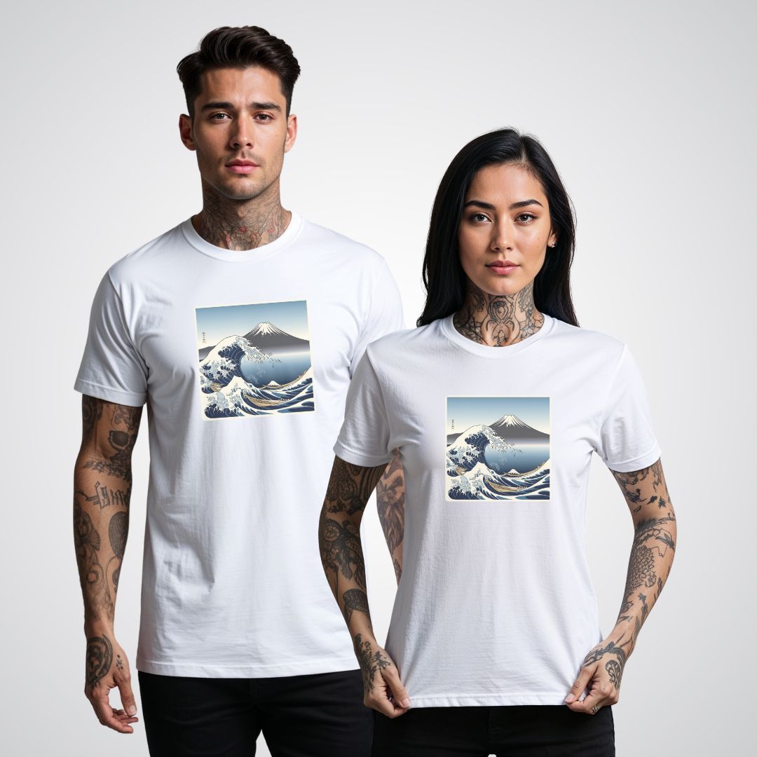 Waves and Mount Fuji Japanese Tattoo Unisex T-Shirt - Tattoo Unleashed