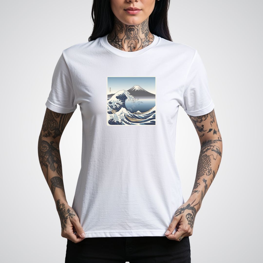 Waves and Mount Fuji Japanese Tattoo Unisex T-Shirt - Tattoo Unleashed