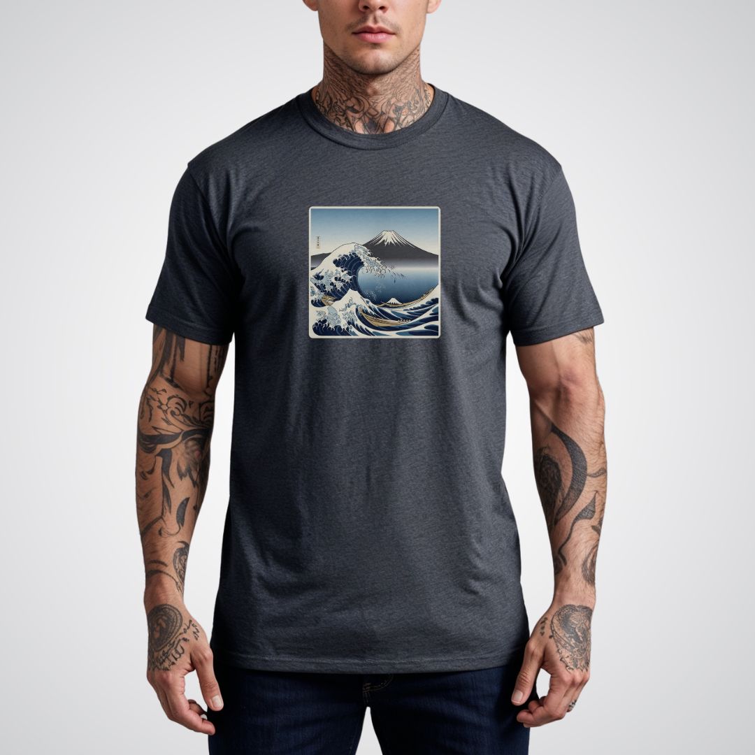 Waves and Mount Fuji Japanese Tattoo Unisex T-Shirt - Tattoo Unleashed