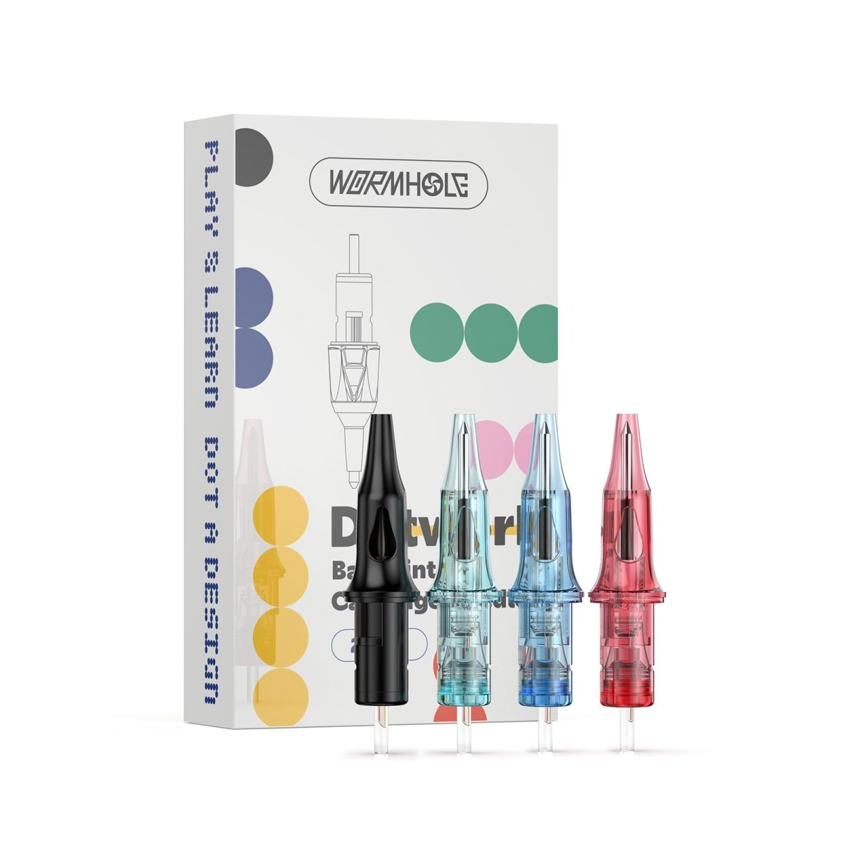 Wormhole Tattoo Ballpoint Pen Needle Cartridges - MIxed 20pcs DW1 - MIX1 - Tattoo Unleashed