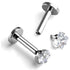 Crystal Labret Stud - 16GA (2pcs)