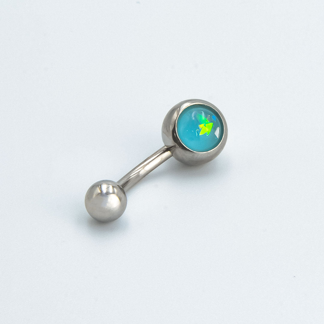 Belly Button Rings Steel Opal - 14GA