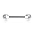 Straight Barbell w/ Acrylic Ball - 14GA